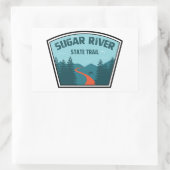Sugar River Staat Trail Wisconsin Rechteckiger Aufkleber (Tasche)