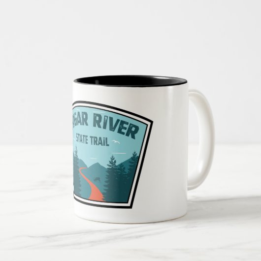 Sugar River Staat Trail Wisconsin Zweifarbige Tasse (VorderseiteRechts)