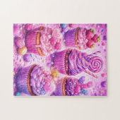 Sugar Rush Dreams: Candy Cupcake Delight Puzzle (Horizontal)