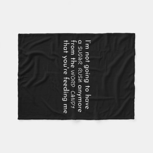 Sugar Rush Word Candy Funny Amaya Quote Island Lov Fleecedecke (Vorderseite (Horizontal))