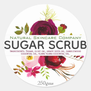 Sugar Scrub Runder Aufkleber