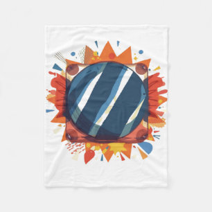 Sugar Shock: Memphis-Design + kräftige Flat-Farben Fleecedecke
