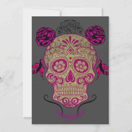 Sugar Skull 1.0 Einladung (Vorderseite)