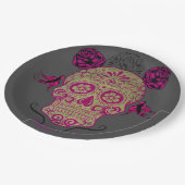 Sugar Skull 1.0 Pappteller (Schrägansicht)