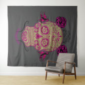 Sugar Skull 1.0 Wandteppich (Beispiel (Horizontal))