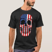 Sugar Skull American Flag 4. Juli Cooler Patriot T-Shirt (Vorderseite)
