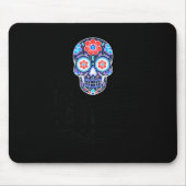 Sugar Skull And Bats Logo Black Text Premium  Mousepad (Vorne)