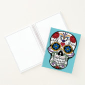 Sugar Skull Aquamarin-Day of the Dead Sketchbook Notizblock (Innenseite)