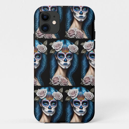 Sugar Skull Art - Atemberaubende Frau Case-Mate iPhone Hülle (Rückseite)