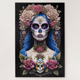 Sugar Skull Art - Blühende Schönheit Puzzle