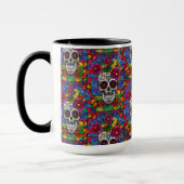 Sugar Skull Art - Blumenfiesta Tasse (Links)