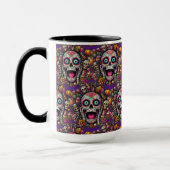 Sugar Skull Art - Candy Skull Überraschung Tasse (Links)