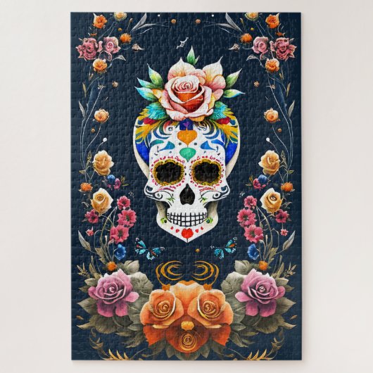 Sugar Skull Art - Celebrate Life Puzzle (Vertikal)