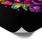 Sugar Skull Art - Colorful Dia de los Muertos Poster (Ecke)