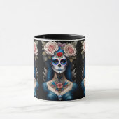 Sugar Skull Art - Colorful Dia de los Muertos Tasse (Zentrum)