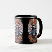 Sugar Skull Art - Der Stehende Mensch Tasse (VorderseiteRechts)
