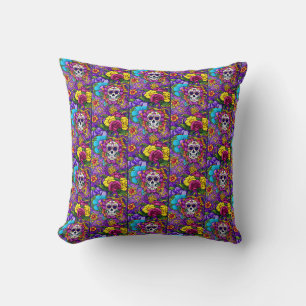 Sugar Skull Art - Día de los Muertos Kissen