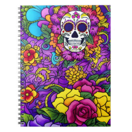 Sugar Skull Art - Día de los Muertos Notizblock