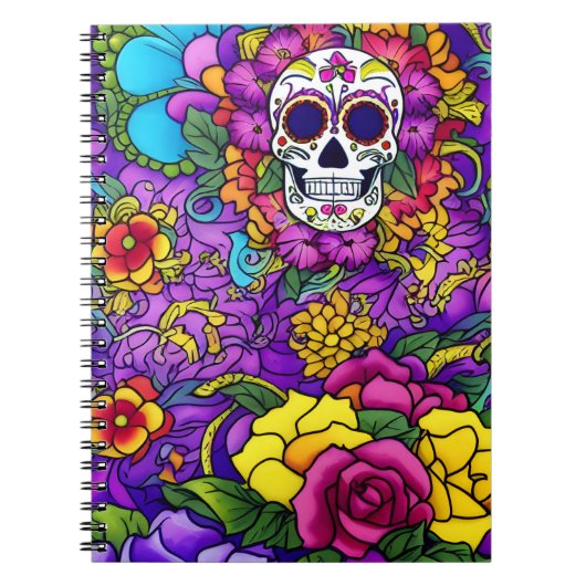 Sugar Skull Art - Día de los Muertos Notizblock (Vorderseite)