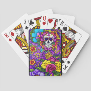 Sugar Skull Art - Día de los Muertos Spielkarten