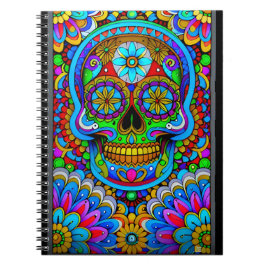Sugar Skull Art - Ein Spektrum von Spirituosen Notizblock