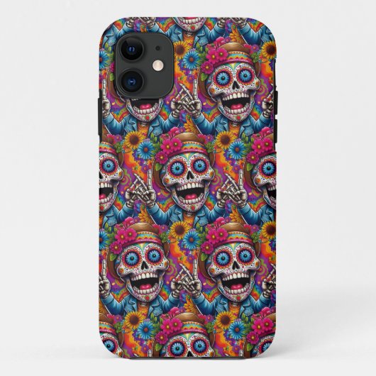 Sugar Skull Art - Eine Symphonie des Friedenszeich Case-Mate iPhone Hülle (Rückseite)