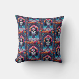 Sugar Skull Art - Embraise the Elegante Kissen