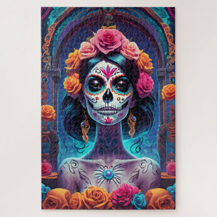 Sugar Skull Art - Embraise the Elegante Puzzle