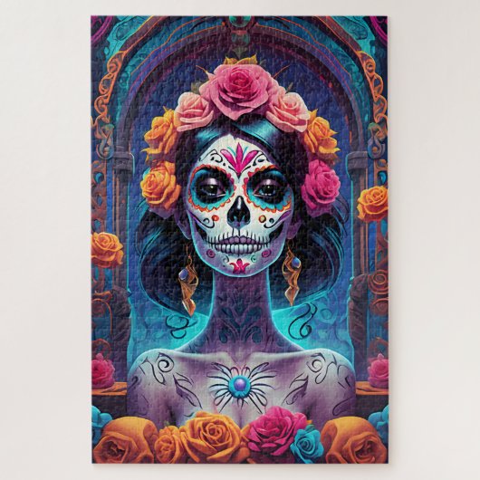 Sugar Skull Art - Embraise the Elegante Puzzle (Vertikal)