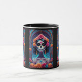 Sugar Skull Art - Embraise the Elegante Tasse (Zentrum)