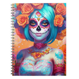 Sugar Skull Art - Farben des Geistes Notizblock