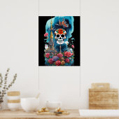 Sugar Skull Art - Farbenfrohe Altar Poster (Küche)