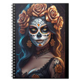 Sugar Skull Art - Farbenfrohe Äußerungen Notizblock (Vorderseite)