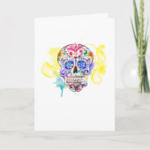 Sugar Skull Art farbenfrohe Feier NAME Karte (Vorderseite)