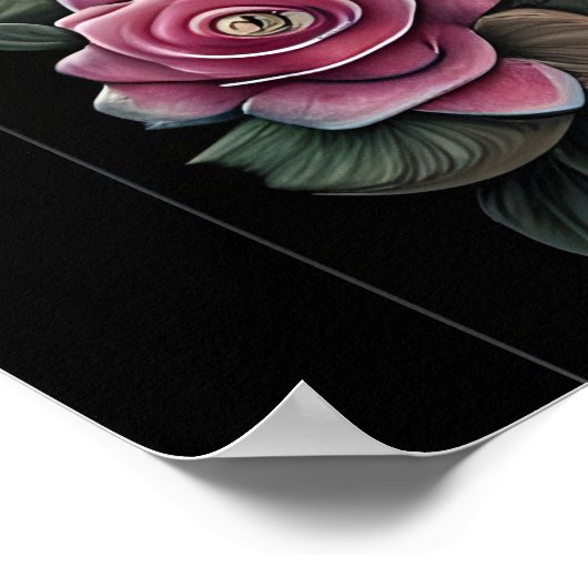 Sugar Skull Art - Farbenfrohe Skulptur Poster (Ecke)