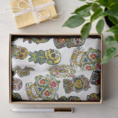 Sugar Skull Art - Festivals (weiß) Seidenpapier (Geschenk)