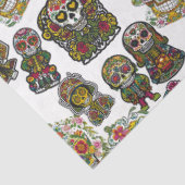 Sugar Skull Art - Festivals (weiß) Seidenpapier (Ausschnitt)