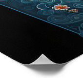 Sugar Skull Art-Festive Spirit Dia de los Muertos Poster (Ecke)