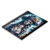 Sugar Skull Art - Festlicher Geist Notizblock (Linke Seite)