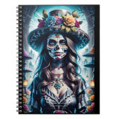 Sugar Skull Art - Festlicher Geist Notizblock (Vorderseite)