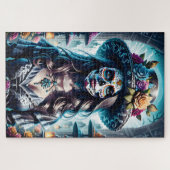 Sugar Skull Art - Festlicher Geist Puzzle (Horizontal)