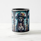 Sugar Skull Art - Festlicher Geist Tasse (Zentrum)