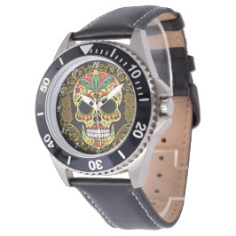 Sugar Skull Art - Fiesta of Colors Armbanduhr