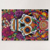 Sugar Skull Art - Fiesta of Colors Puzzle (Horizontal)