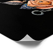 Sugar Skull Art - Frau im wunderschönen Schädel Ma Poster (Ecke)