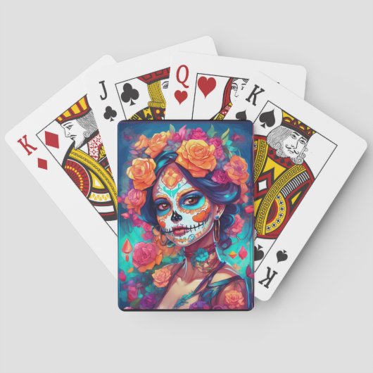 Sugar Skull Art - Garten des Souls Spielkarten (Rückseite)