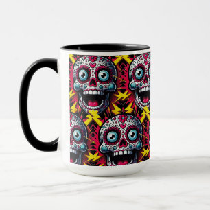 Sugar Skull Art - Gefühl Electric Day of the Dead Tasse