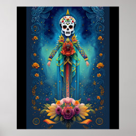 Sugar Skull Art - Hommage an die mexikanische Trad Poster