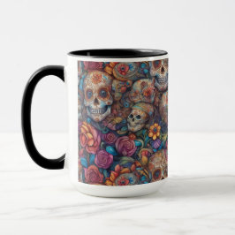Sugar Skull Art - Intricate Day of the Dead Tasse