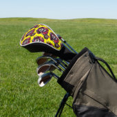 Sugar Skull Art - Jolly Pirate Skull (Gelb) Golf Headcover (In SItu)